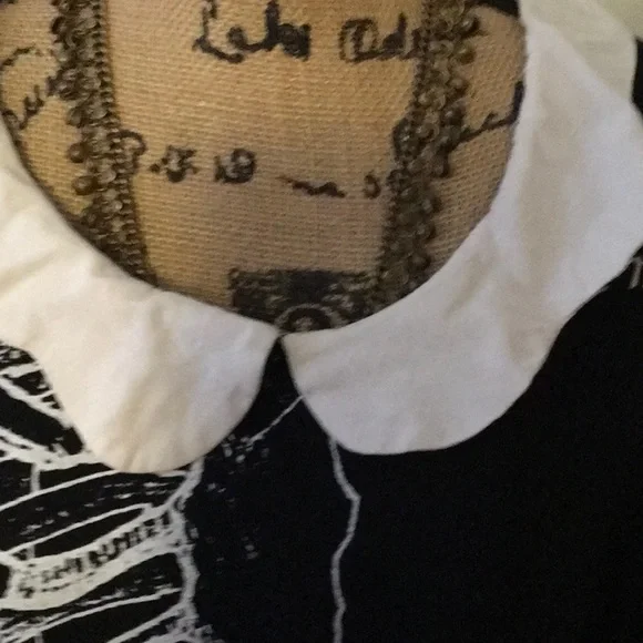 GOTH Skeleton Peter Pan collar tee - Picture 3 of 6